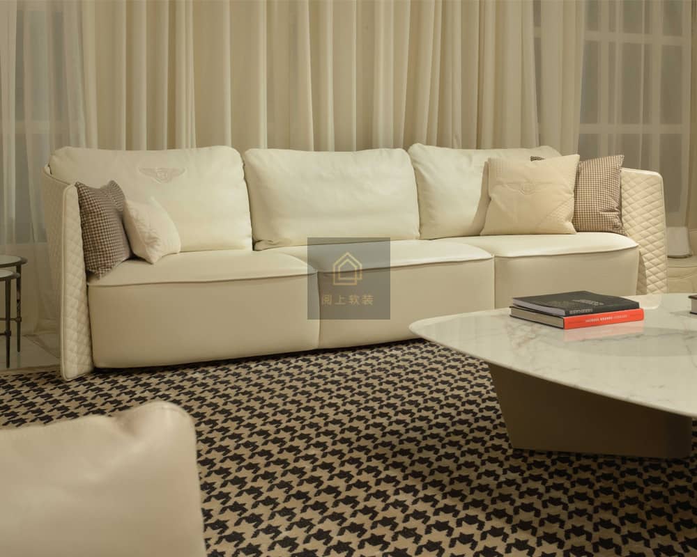 YS意式輕奢客廳-FEN三人沙發白